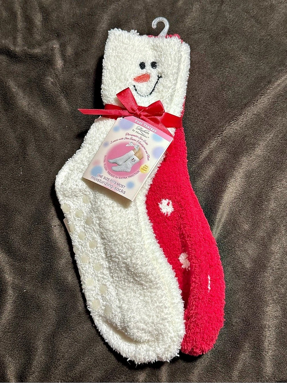 Foot Therapy by Maribelle Therapeutic Spa Socks Snowman Socks